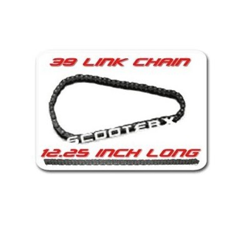 ScooterX 39 LINK CHAIN 8MM BF05T BY THE FOOT For Scooters, Bikes, Go-Karts