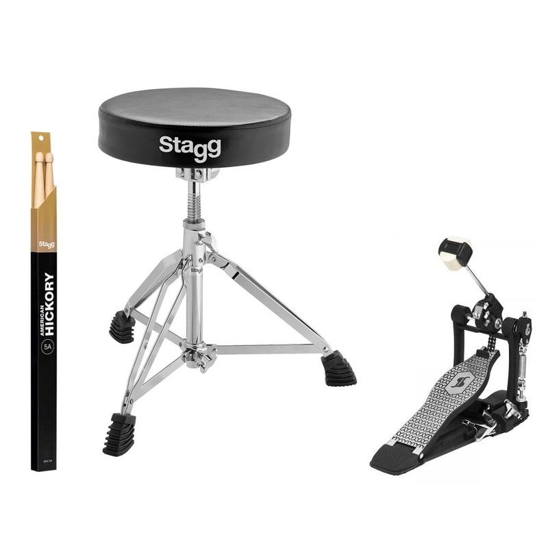 Stagg DHWP52-1 Drum Accessory Pack (Pedal / Sticks / Throne)