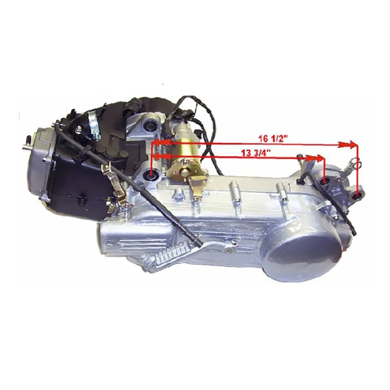 TaoTao Replacement GY6 150cc LONG CASE Electric Start Engine for QUANTUM150, Lancer150, PMX150