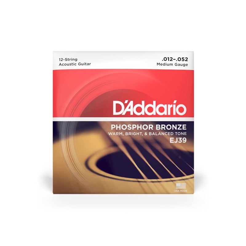 D'addario 12-String Acoustic Guitar String Set - 12-52 Medium