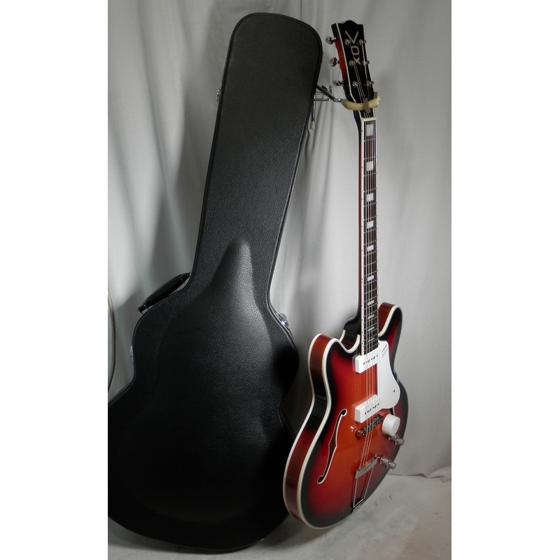 Vox Bobcat V90-SB Sunburst Semi-Hollow Electric with hard case