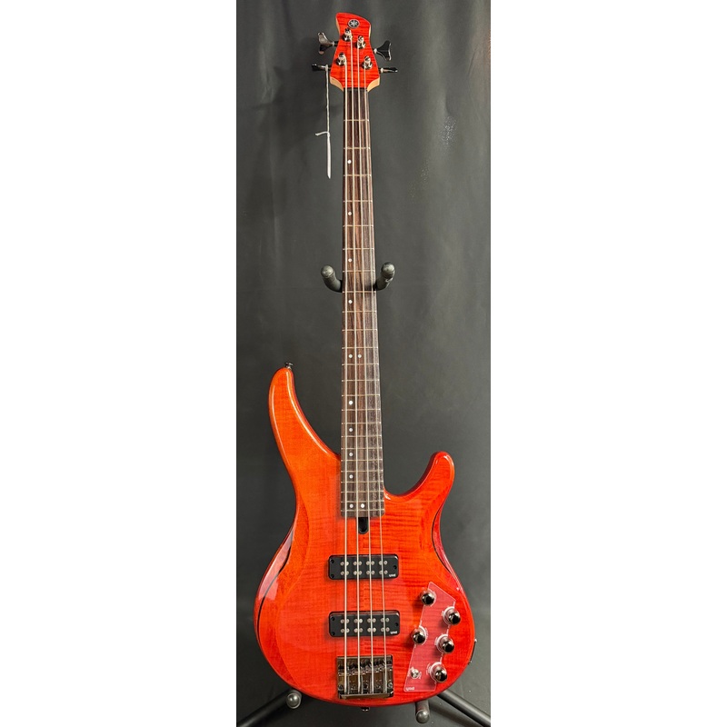 Yamaha TRBX604FM 4-String Bass Guitar Flamed Caramel Brown Finish