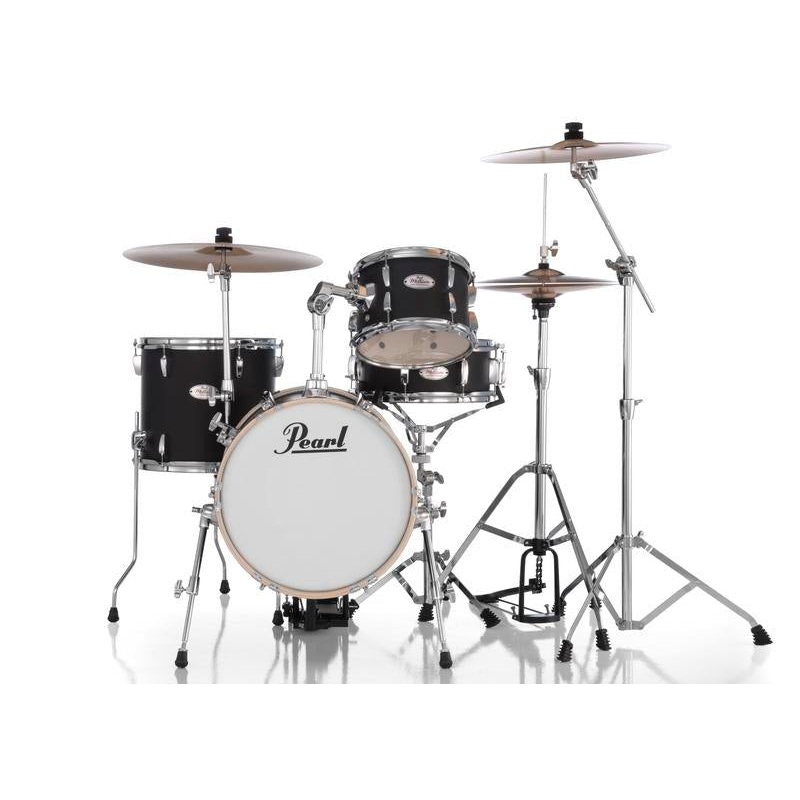 Pearl Midtown Series 4-Piece Compact Drum Kit with Hardware Available in Pure White, Matte Red, or Matte Asphalt Black (SKU: MT564/C) Pure White