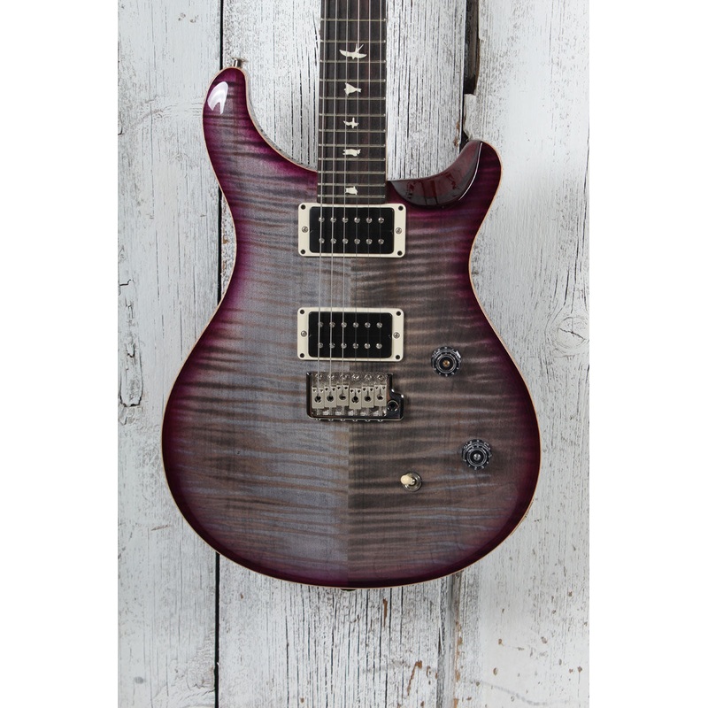 PRS CE 24 Electric Guitar Flame Maple Faded Gray Black Purple Burst with Gig Bag