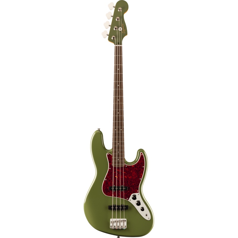 Squier FSR Classic Vibe '60s Jazz Bass - Laurel Fingerboard - Tortoiseshell Pickguard - Matching Headstock - Antique Olive