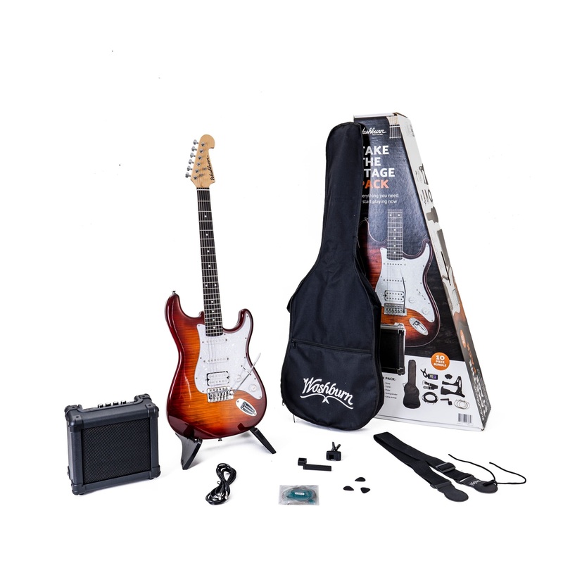 Washburn SDFSBPACK Sonamaster Take the Stage Electric Pack Guitar Sunburst