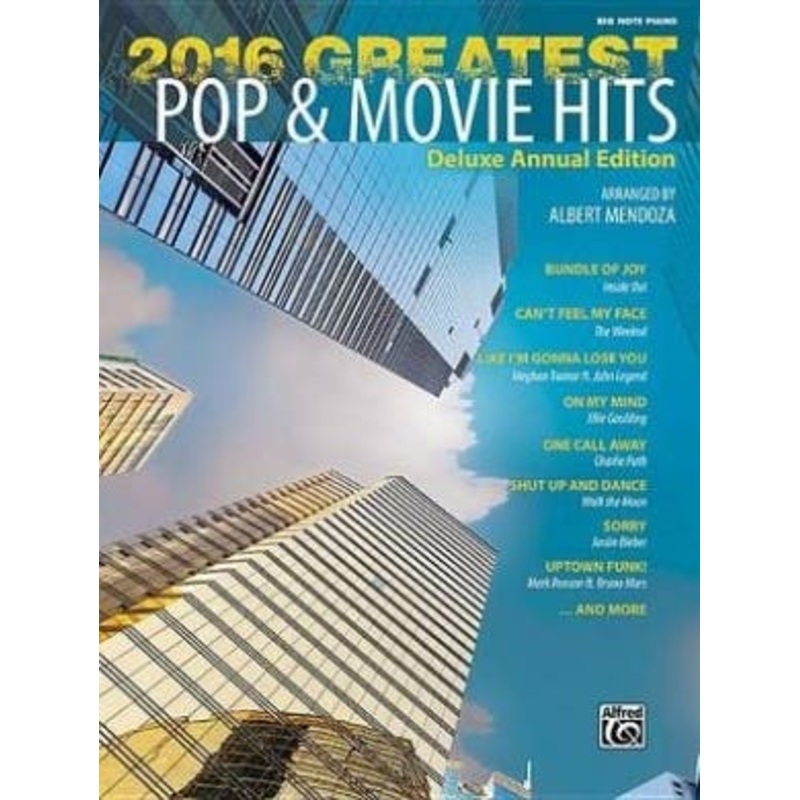 2016 Greatest Pop And Movie Hits Big Note Piano