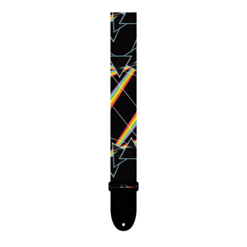 Perris 2" Polyester Pink Floyd Dark Side of the Moon All Over Prisms Licensed Guitar Strap