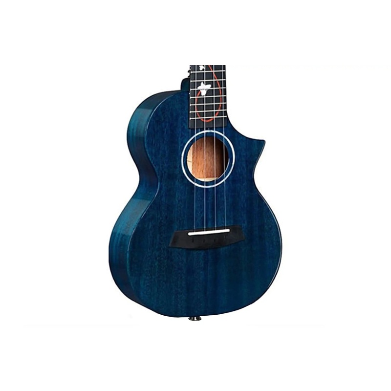 Enya EUC-M6-BU-EQ Solid Mahogany Concert Ukulele w/ Pickup - Blue
