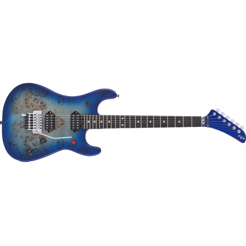EVH 5150 SERIES DELUXE POPLAR BURL, EBONY FINGERBOARD, AQUA BURST 5108002558