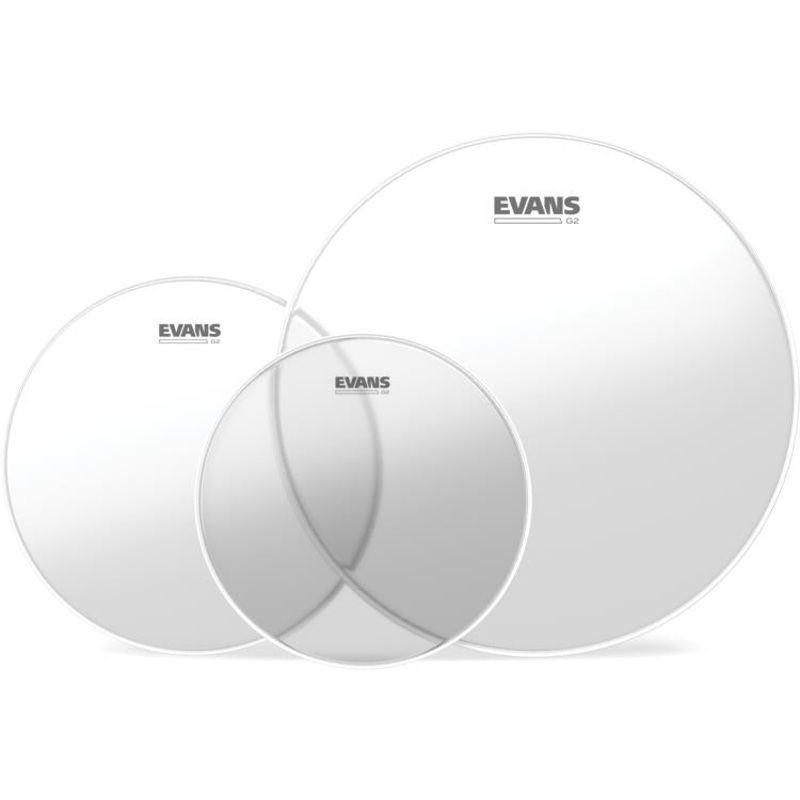 Evans G2 Tompack ETP-G2CLR-S, Clear, Standard (12 inch, 13 inch, 16 inch) ETP-G2CLR-S