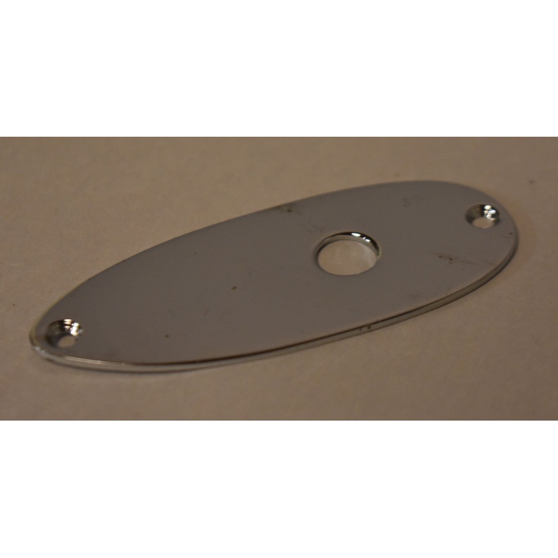 1980s Schecter USA Dream Machine Input Jack Plate Chrome NOS