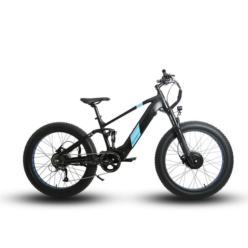 2026 Eunorau DEFENDER S 1500W 48V Suspension Fat Tire Electric Bike Black