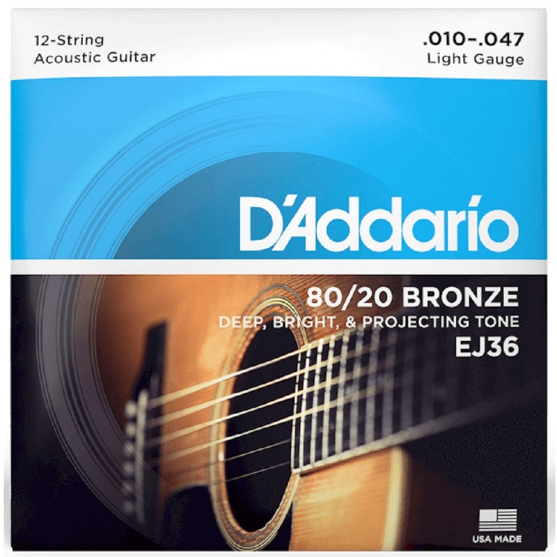 D'Addario EJ36 80/20 Bronze 12-String 10-47