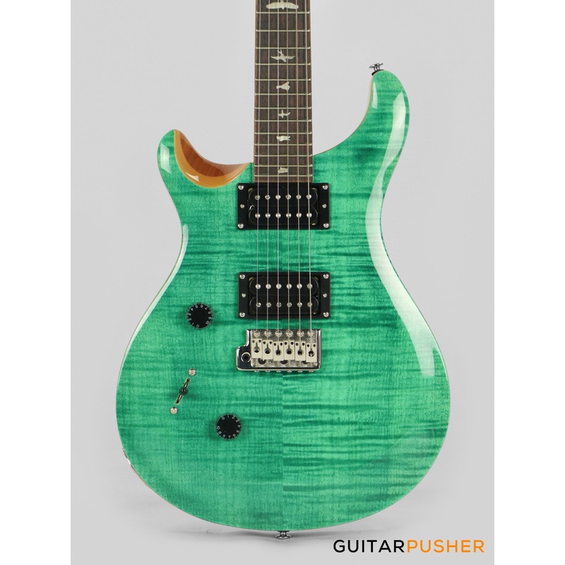 PRS Guitars SE Custom 24 Quilt Electric Guitar (Turquoise) - LEFT HAND