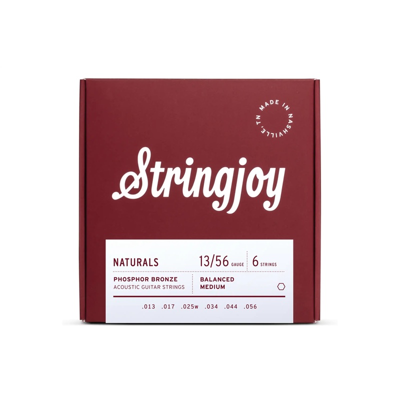 Stringjoy Naturals SJ-NB1356 Phosphor Bronze Acoustic Guitar Strings - Balanced Medium .013-.056