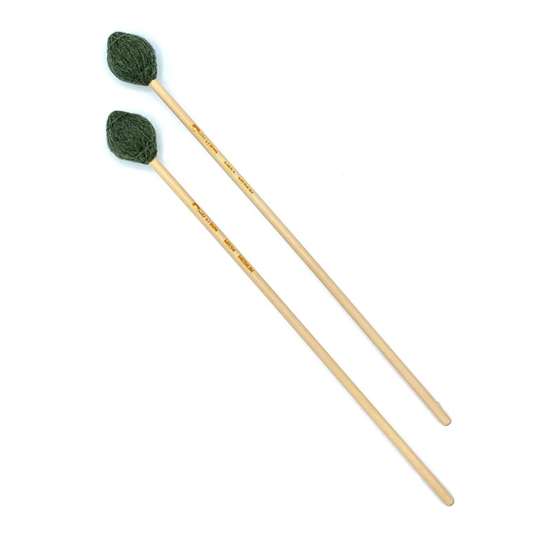Chalklin Marimba Medium Mallets MS34 - Wool Yarn Heads with Rattan Shafts