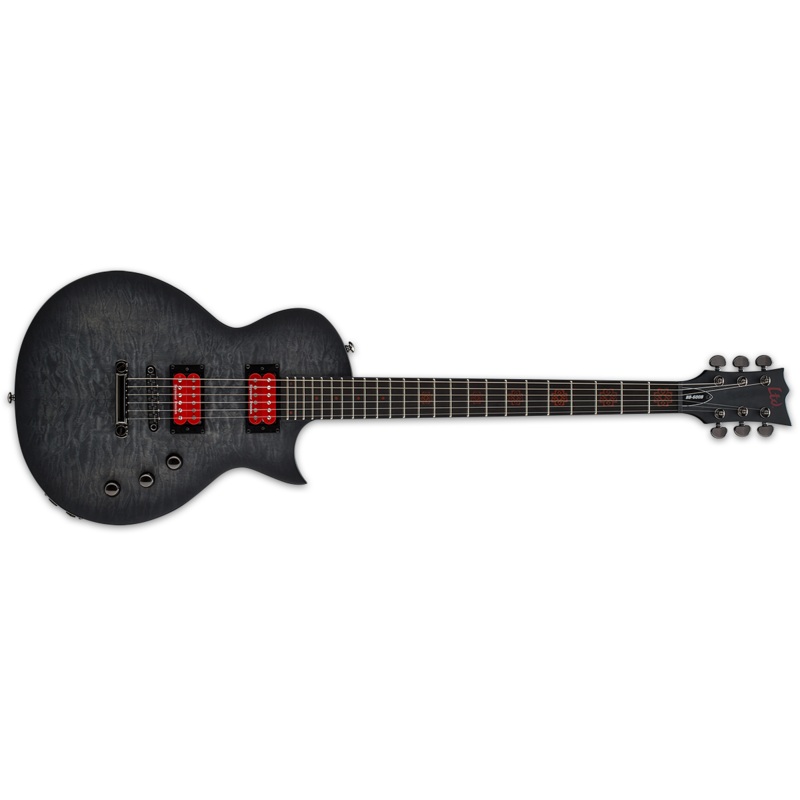 ESP LTD Baritone Ben Burnley Signature - See Thru Black Sunburst Satin - LBB600BQMSTBLKSBS
