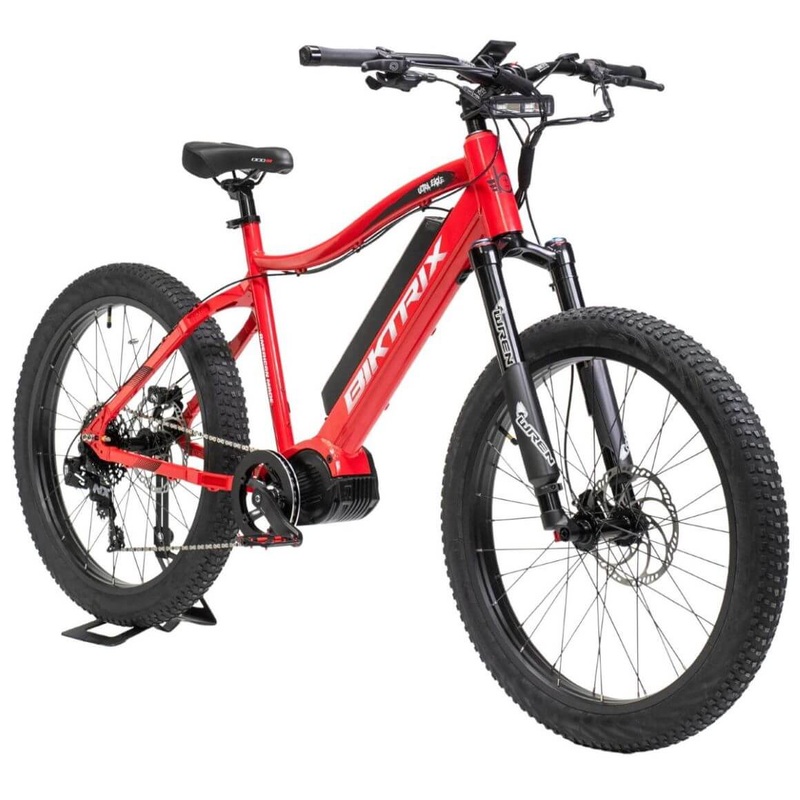 2026 Biktrix Juggernaut Ultra EAGLE 2 48V 1000W Mid Drive Electric Bike Red Flame