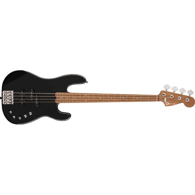 Charvel Pro-Mod San Dimas Bass PJ IV, Caramelized Maple Fingerboard, Metallic Black 2963068595