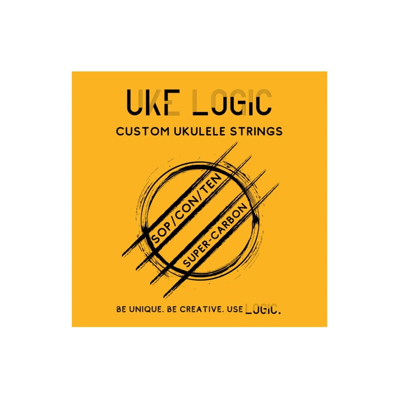 Uke Logic S-SW4-P Pink Fluorocarbon Soft Tension Custom Ukulele Strings - Smoothwound Low G