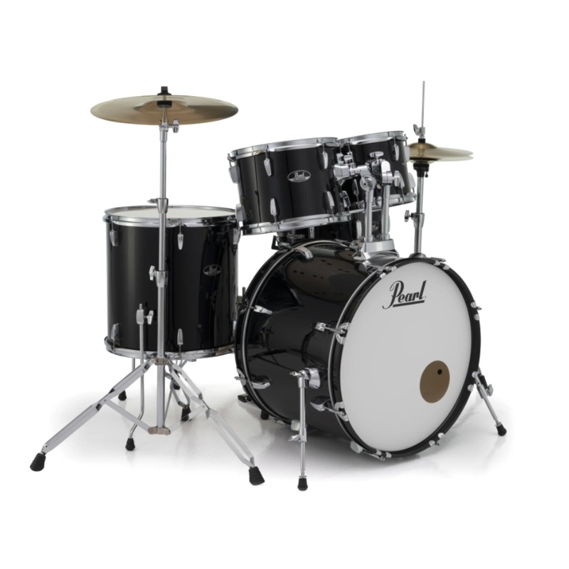 Pearl RS525SC/C Roadshow Drum Set 5 Piece Drum Kit with Cymbals Jet Black