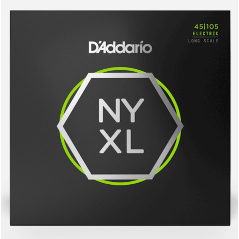 D'Addario NYXL45105 Nickel Wound Bass Guitar Strings - Light Top/Med Bottom, 45/105