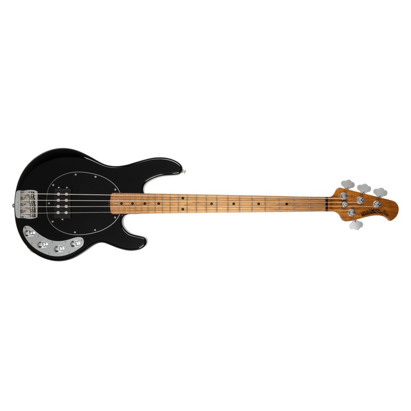 Ernie Ball Music Man StingRay Special - Black - Roasted Maple/Maple - Black PG - Chrome 4-string electric bass with case NEW