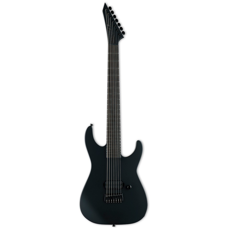 LTD Black Metal M-7HT Baritone Guitar - Black Satin