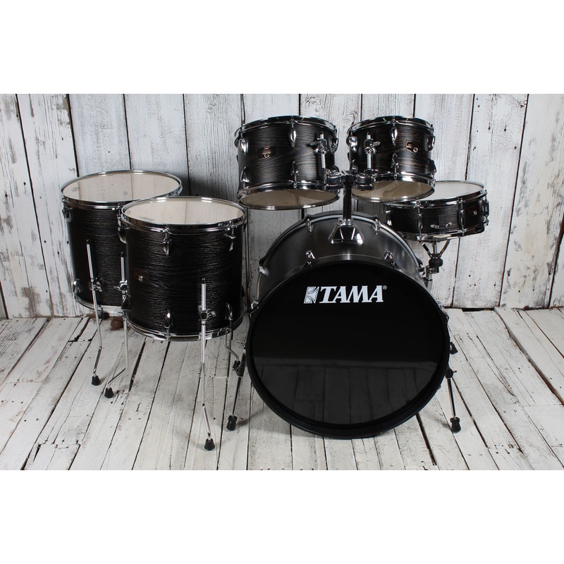 Tama IE62C Imperialstar 6 Piece Drum Kit with Hardware & Cymbals Black Oak Wrap