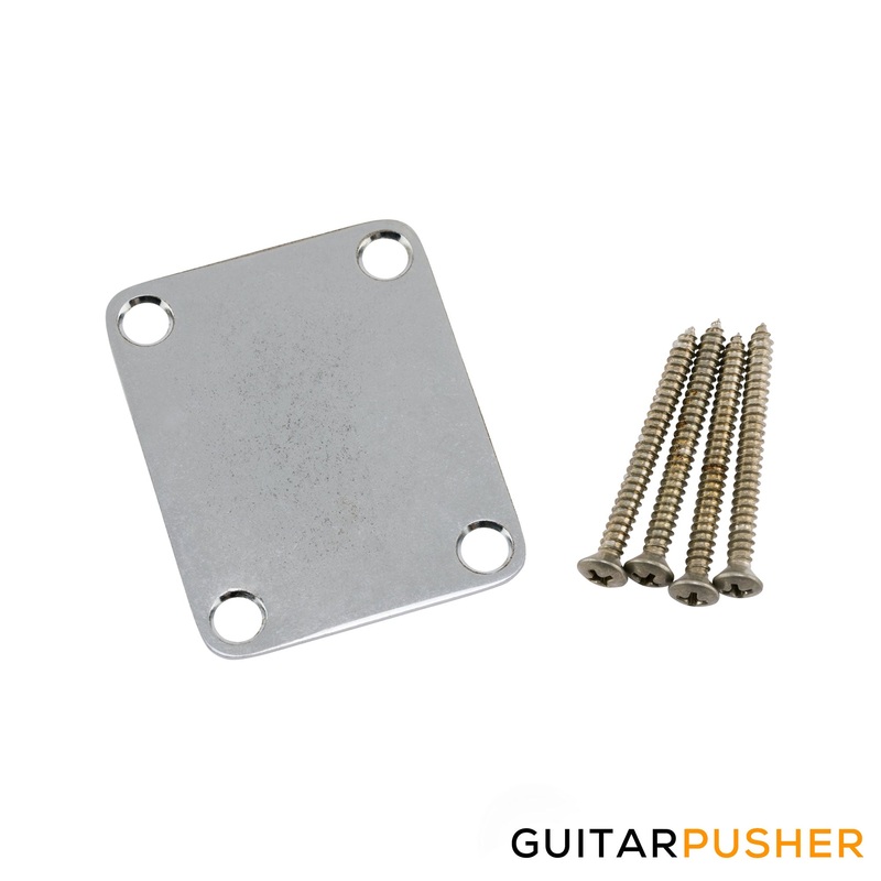 Fender Road Worn Guitar Neck Plate w/ Hardware Chrome 099-7216-000
