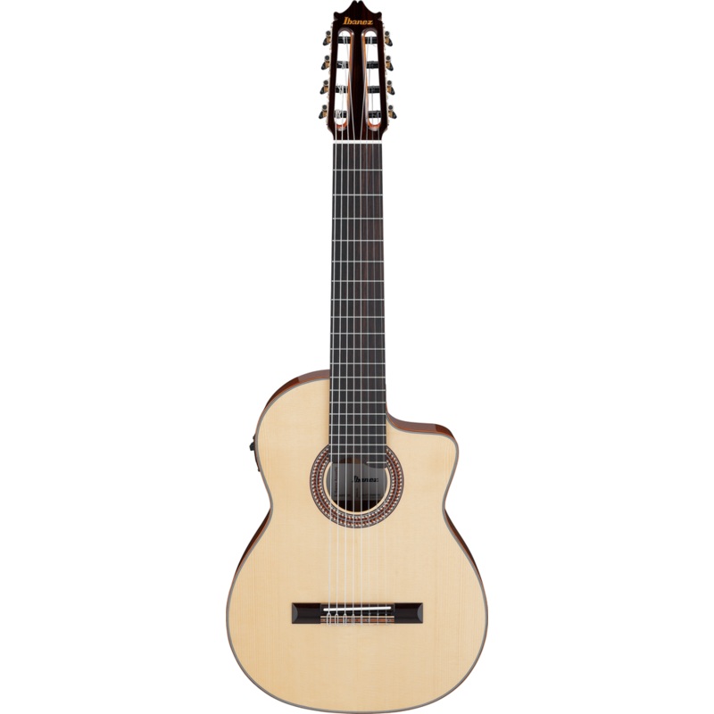 Ibanez GA3008CE 8-String Nylon String Guitar - Natural High Gloss