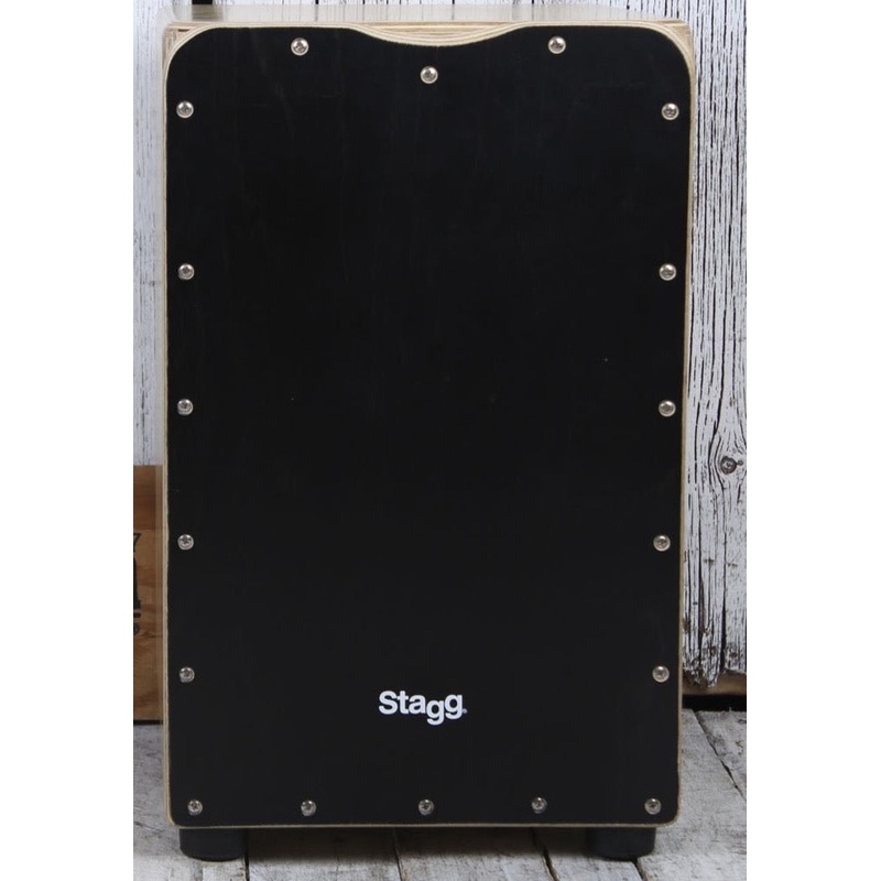 Stagg Birch Cajon Standard Sized Black Finish CAJ-50M BK with Padded Gig Bag