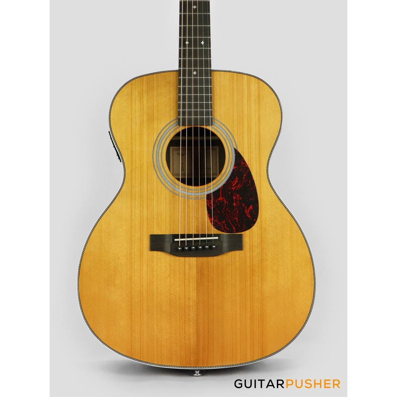 Tyma TF-12E Solid Sitka Spruce Top Indian Rosewood OM Acoustic-Electric Guitar