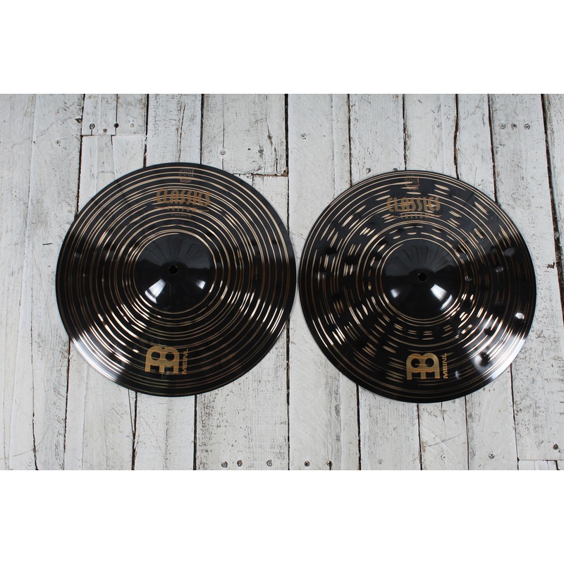 Meinl CC14DAH Customs Classic Dark HiHat Cymbal 14 Inch Hi Hat Drum Cymbal Pair