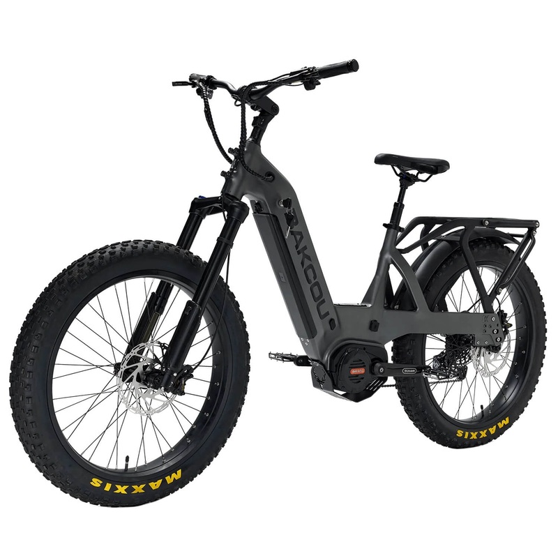 2026 Bakcou MULE SD Mid Drive Torque Sensor Suspension Fat Tire Electric Bike Matte Gunmetal Grey