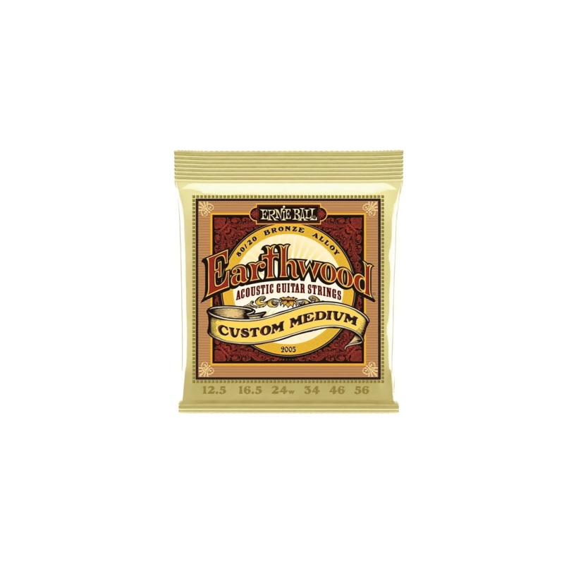 Ernie Ball Earthwood Custom Med 8020 Brnz Ac Gtr Strings 12.5 56