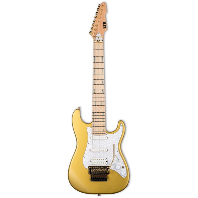 ESP LTD Javier Reyes V8 8-String - Metallic Gold