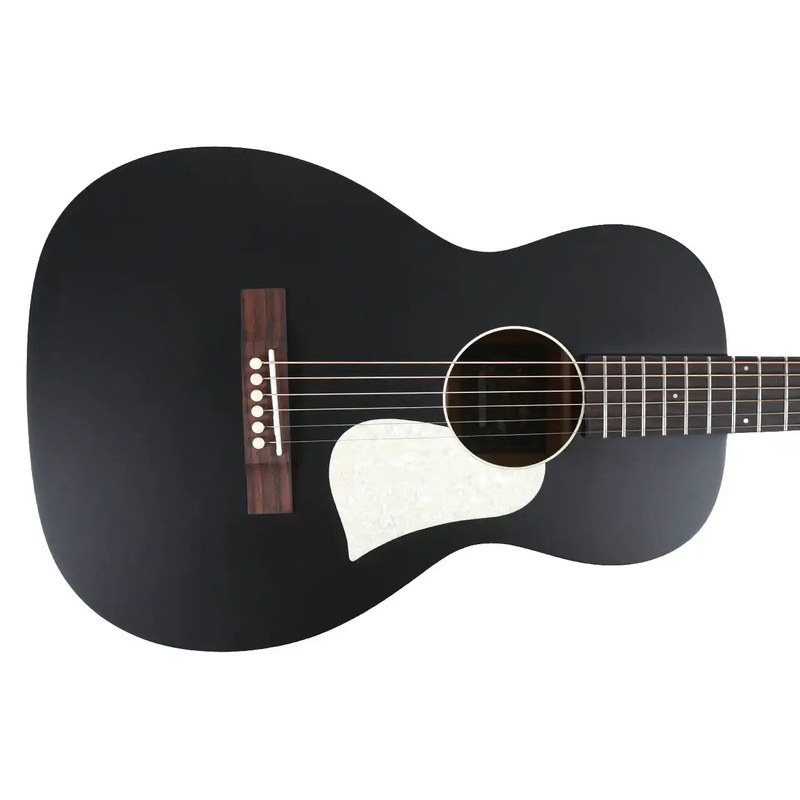 Singer P01-BLK Black Solid Sitka Spruce Parlor Acoustic Guitar