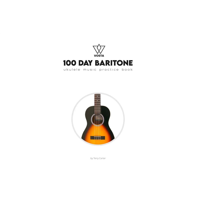 Vosta 100 Day Baritone Ukulele Music Practice Book