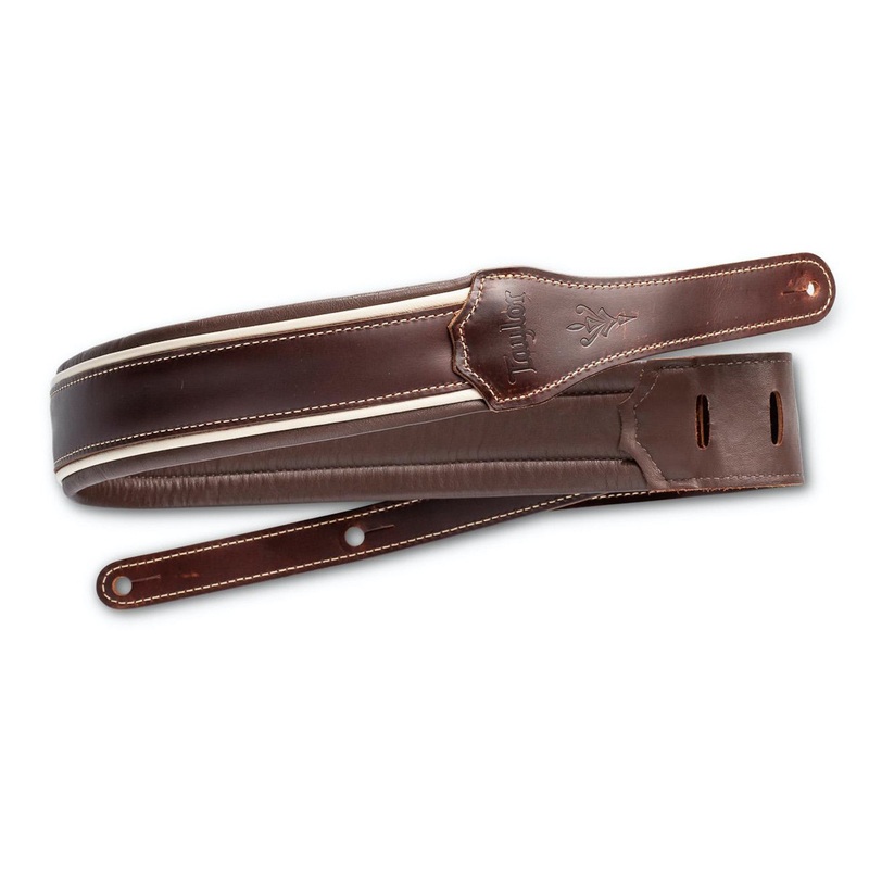 Taylor Century 2.5" Leather Guitar Strap Cordovan/Cream/Cordovan