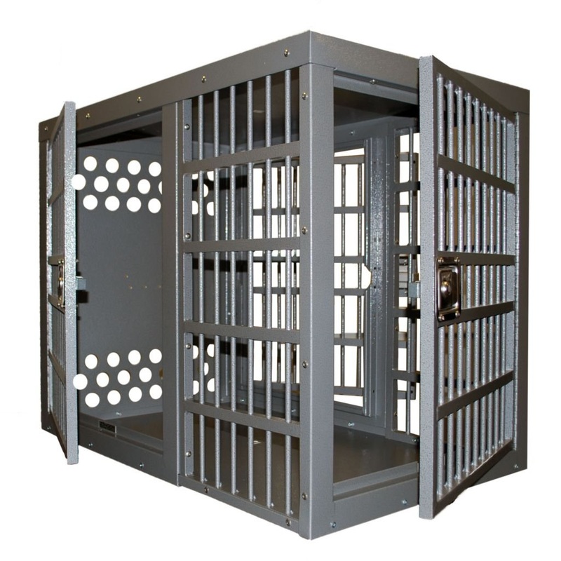 Zinger Winger Heavy Duty 4000 Front/Side Entry Dog Crate, HD4000-2-FS Grey