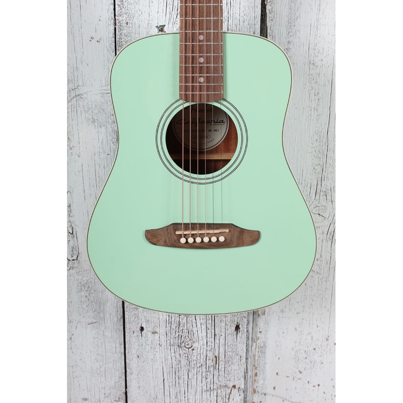 Fender California Standard Redondo Mini Acoustic Guitar Surf Green with Gig Bag