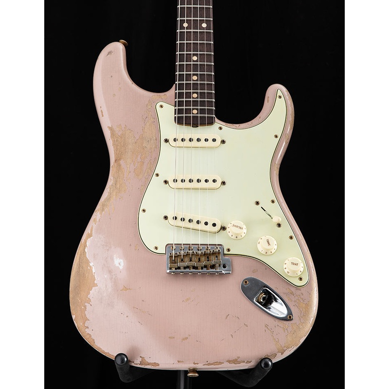 Used Fender Custom Shop Limited Edition 60/63 Super Heavy Relic Stratocaster Dirty Shell Pink