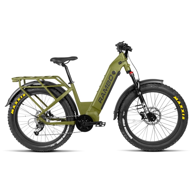 2026 Rambo REBEL 2.0 1000W BBSHD Mid Drive Fat Tire Electric Bike OD Green