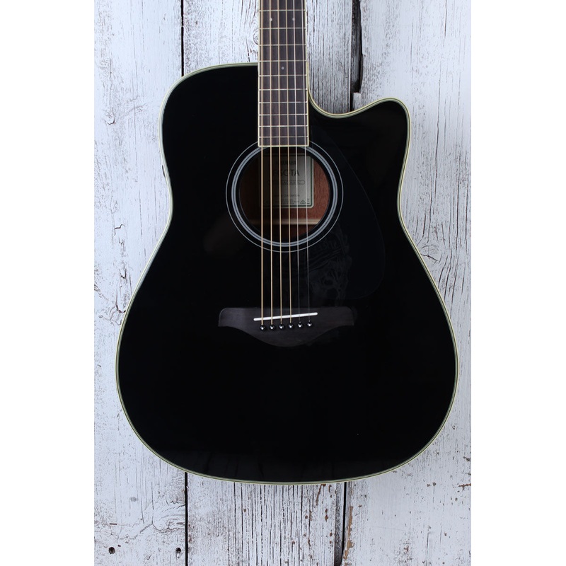 Yamaha TransAcoustic Dreadnought Cutaway Acoustic Electric Guitar Black Finish