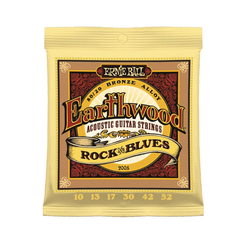 Ernie Ball 2008 Earthwood Rock and Blues 10-52 Acoustic Guitar Strings