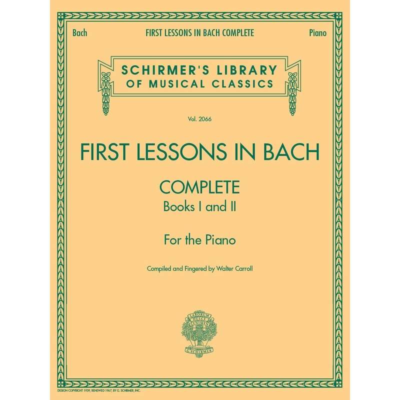 First Lessons In Bach Bk 1 Ed Carroll