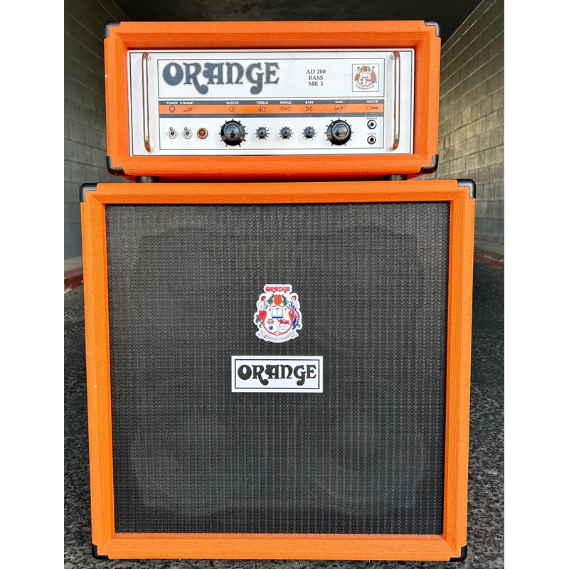 Orange AD 200 Bass MK 3 Head with 4x10 Cab