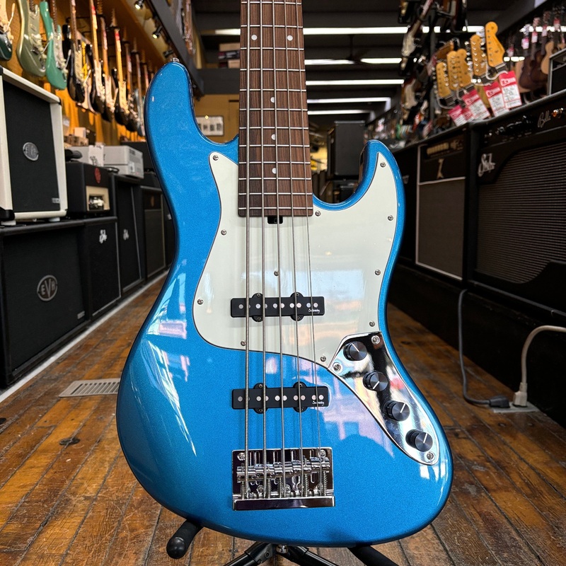 Sadowsky MetroExpress 21-fret Vintage JJ Bass, 5-string Solid Ocean Blue Metallic High Polish w/Padded Gig Bag